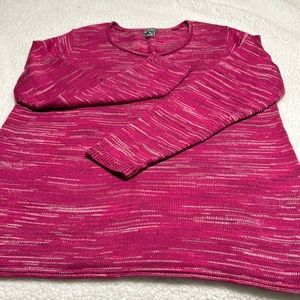 X-Large Eddie Bauer sweater. wine / color with white and grey across it